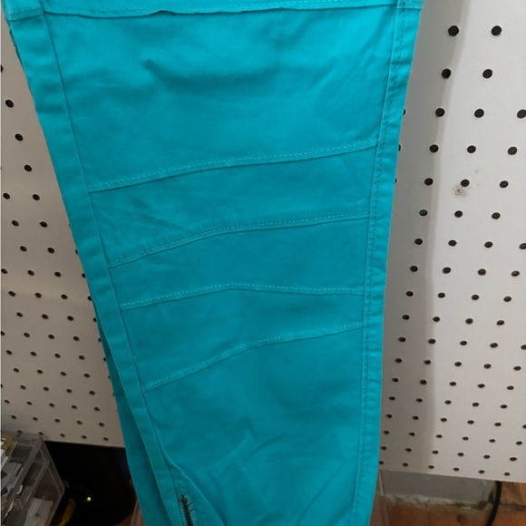 Bright Blue Jogger Pants with Zipper Pockets - Picture 3 of 15
